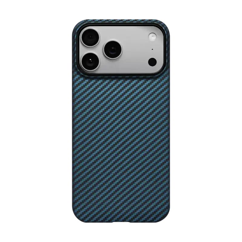 премиальный чехол PITAKA Ultra-Slim чёрный синий для iPhone 18 Pro 17 Pro