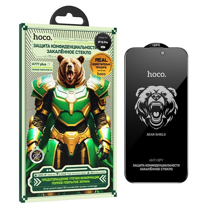 Антишпионское защитное стекло Hoco A777 Plus для iPhone 18 Pro Max 17 Pro Max