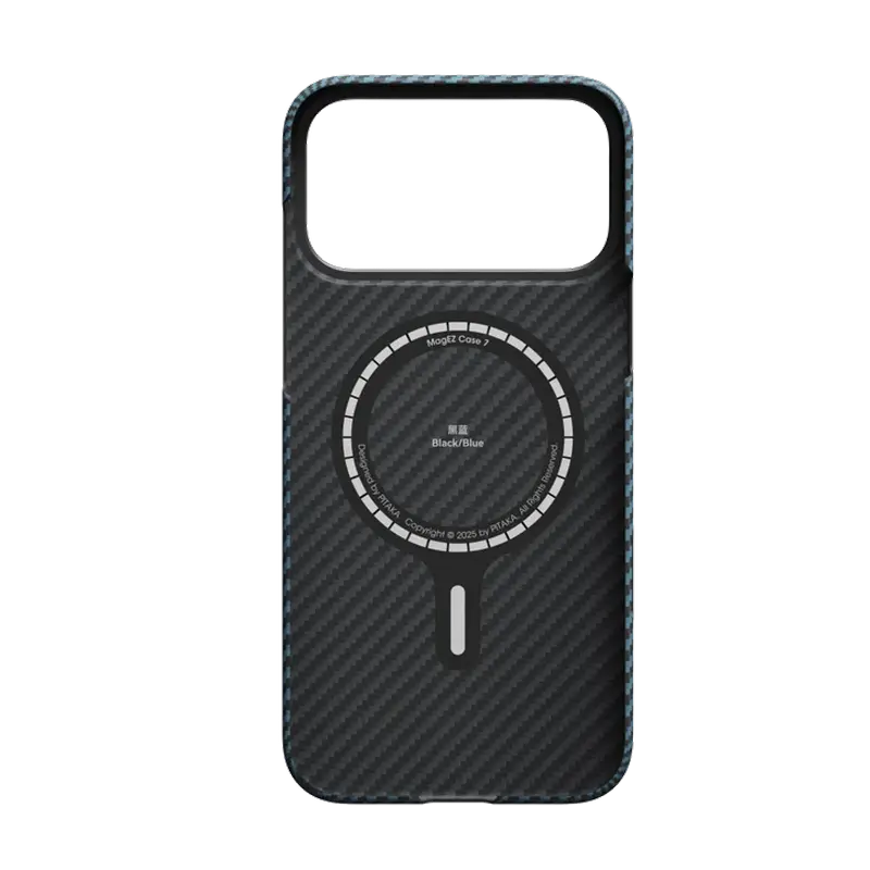премиальный чехол PITAKA Ultra-Slim чёрный синий для iPhone 18 Pro Max 17 Pro Max