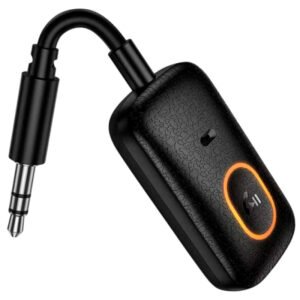 Чёрный Bluetooth AUX адаптер Hoco E151 Graceful 2-в-1 с режимами приёмника RX и передатчика TX