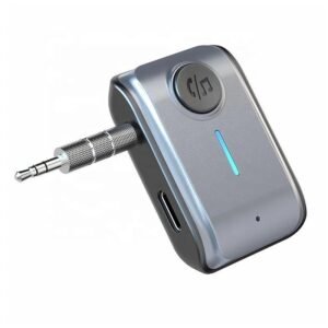 Серый Bluetooth AUX адаптер XO BCC15 с поддержкой TF-карты и аудиовыходом 3,5 мм