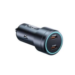 Серая автомобильная зарядка Mietubl MTB-CC10 60W с двумя портами USB-C PD 30W