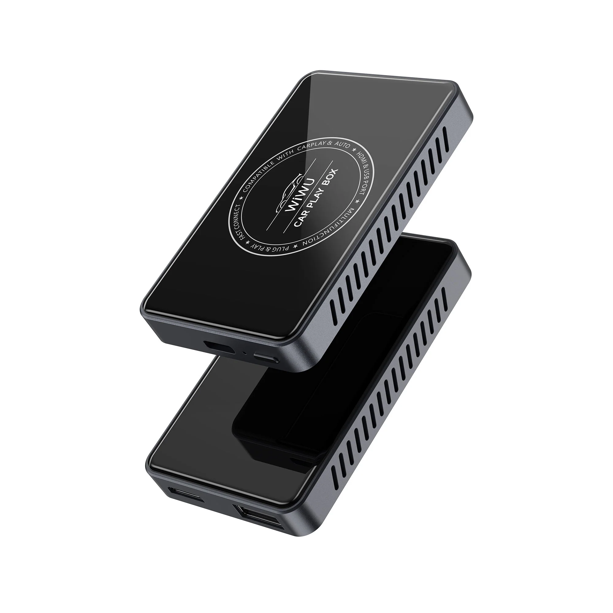 Чёрный мультимедийный адаптер WiWU Wi-CP004 CarPlay Box с Android, Wi-Fi и HDMI OUT