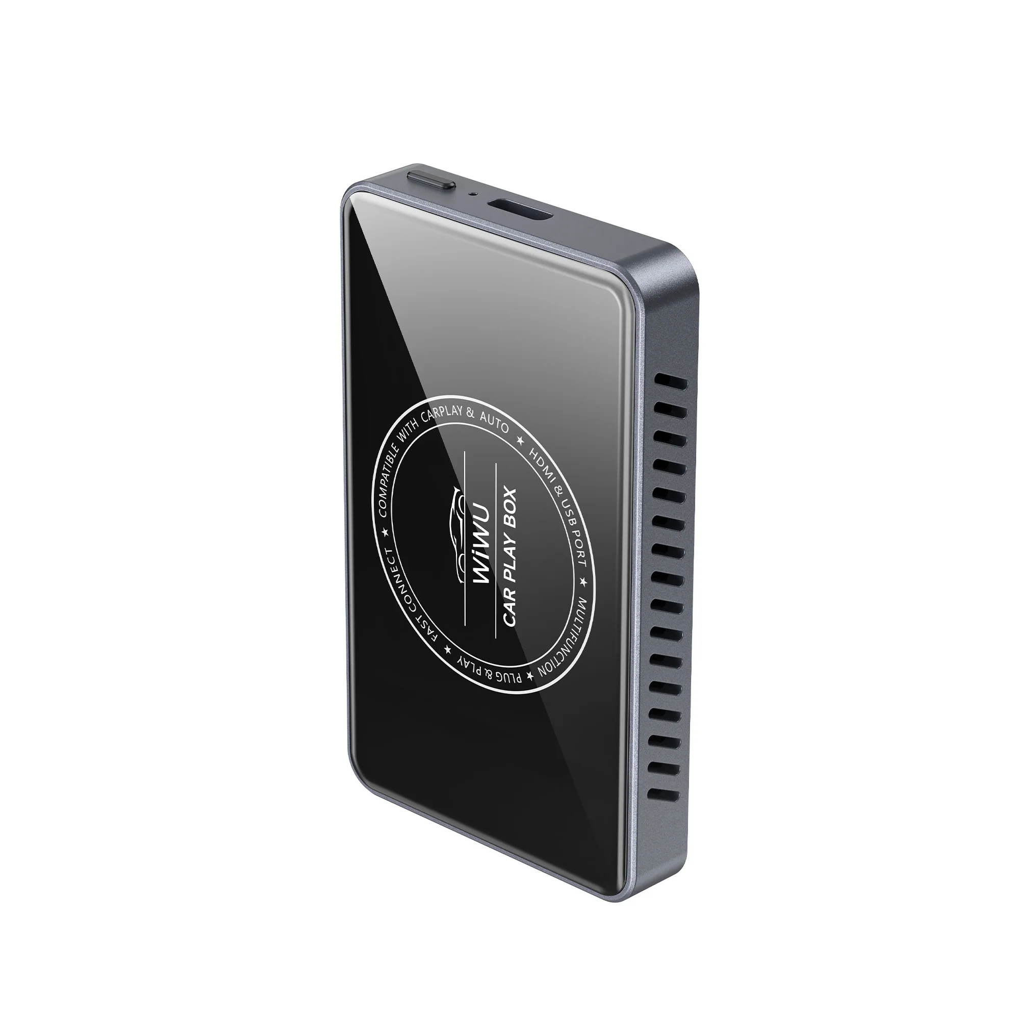 Чёрный мультимедийный адаптер WiWU Wi-CP004 CarPlay Box с Android, Wi-Fi и HDMI OUT