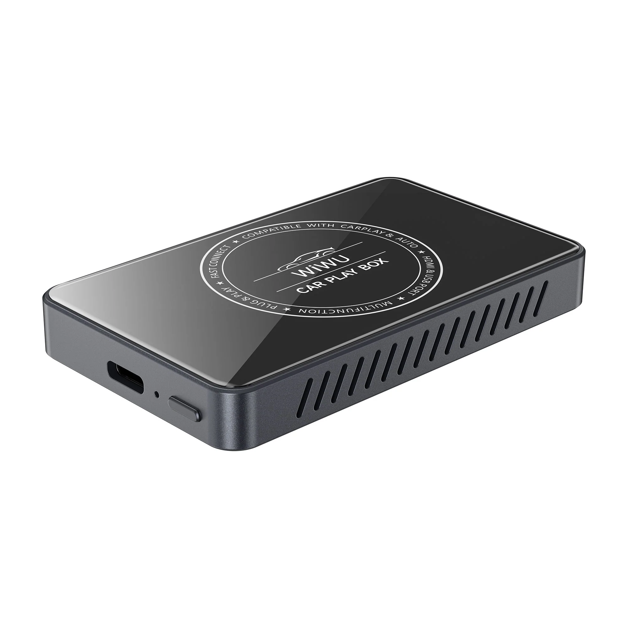 Чёрный мультимедийный адаптер WiWU Wi-CP004 CarPlay Box с Android, Wi-Fi и HDMI OUT