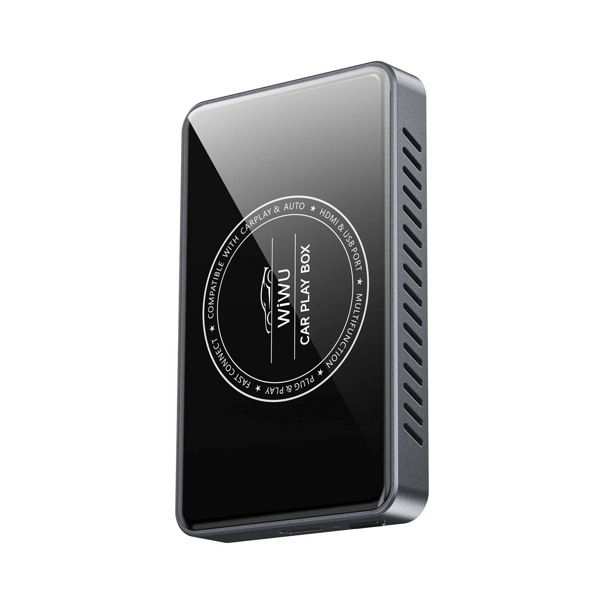 Чёрный мультимедийный адаптер WiWU Wi-CP004 CarPlay Box с Android, Wi-Fi и HDMI OUT
