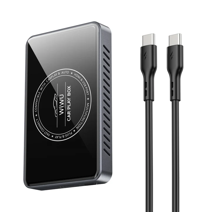Чёрный мультимедийный адаптер WiWU Wi-CP004 CarPlay Box с Android, Wi-Fi и HDMI OUT