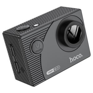 Черная экшн-камера Hoco DV100 с водонепроницаемым боксом и дисплеем 2 дюйма
