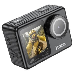 Экшн-камера 4K с двумя цветными экранами Hoco DV101 черного цвета
