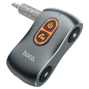 Чёрный Bluetooth AUX адаптер Hoco E73 Pro Journey 2-в-1 с разъёмом 3,5 мм для передачи и приёма звука